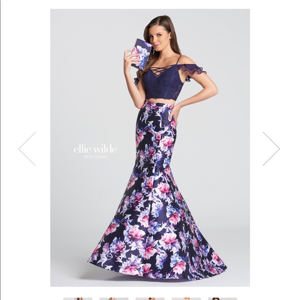 ELLIE WILDE EW118179- DARK PURPLE/MULTI